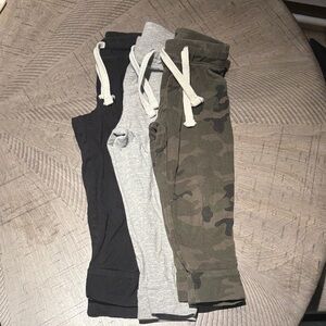 Bundle- Toddler Boys Drawstring Joggers Old Navy  - Black, Gray & Camo